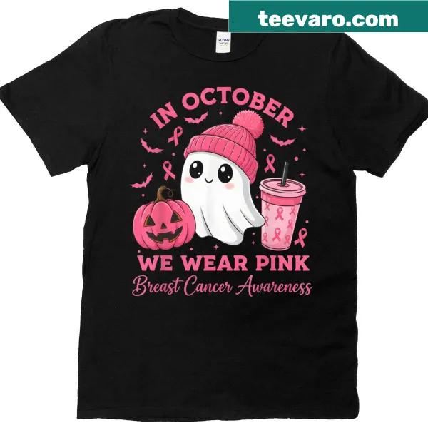 Pink awareness graphic with October message