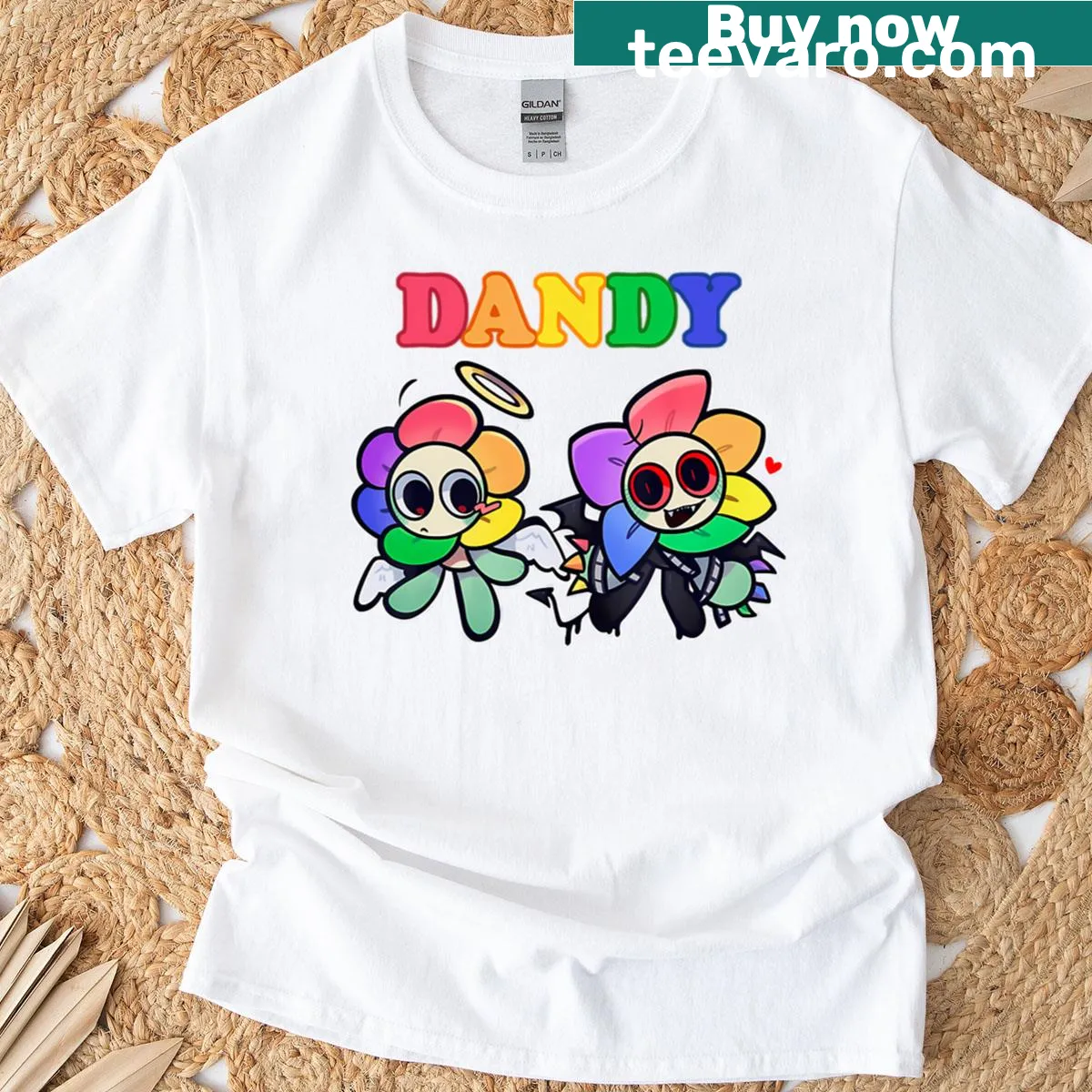 Vintage-style gaming t-shirt featuring a cute cartoon character design — on a men's t-shirt
