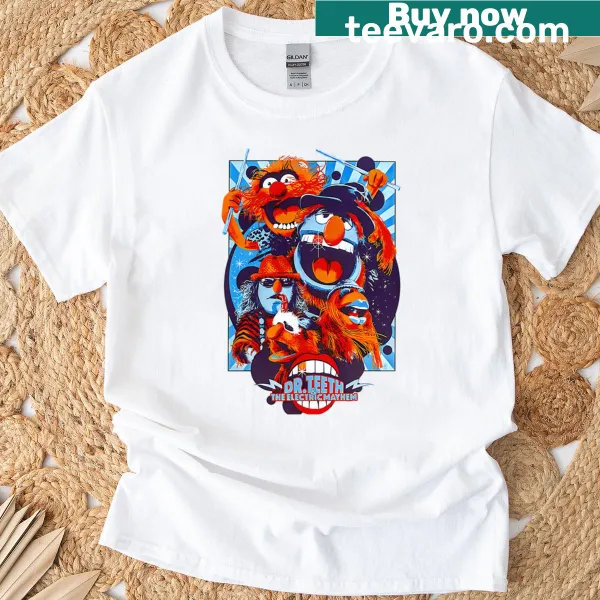 Vintage puppet characters illustration on a T-shirt