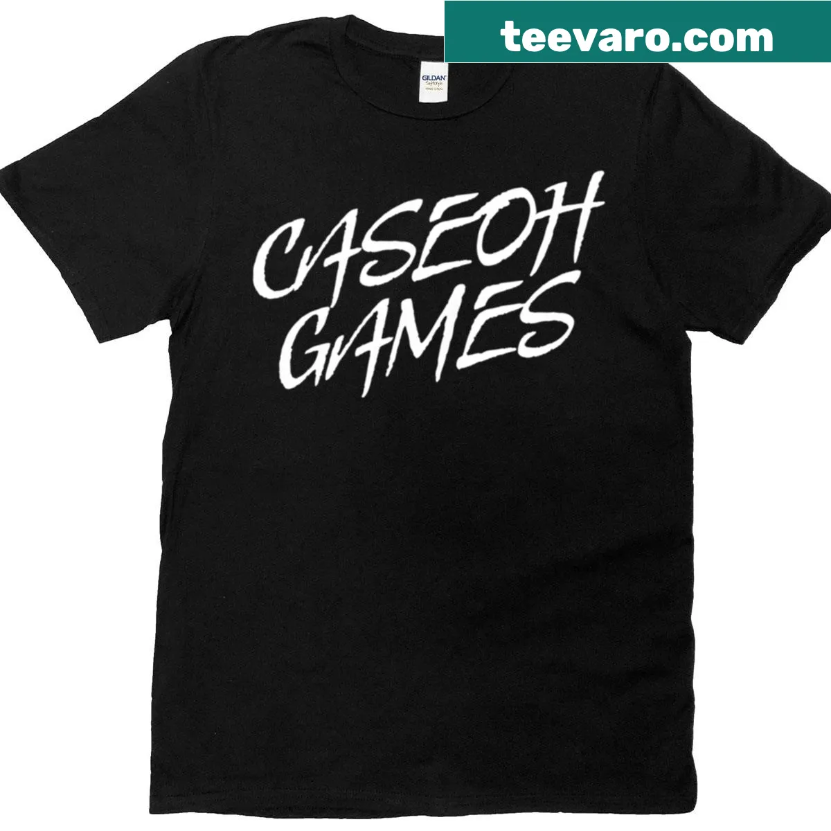 Caseoh Merch T-shirt featuring bold typography design for gamers — on a men's t-shirt