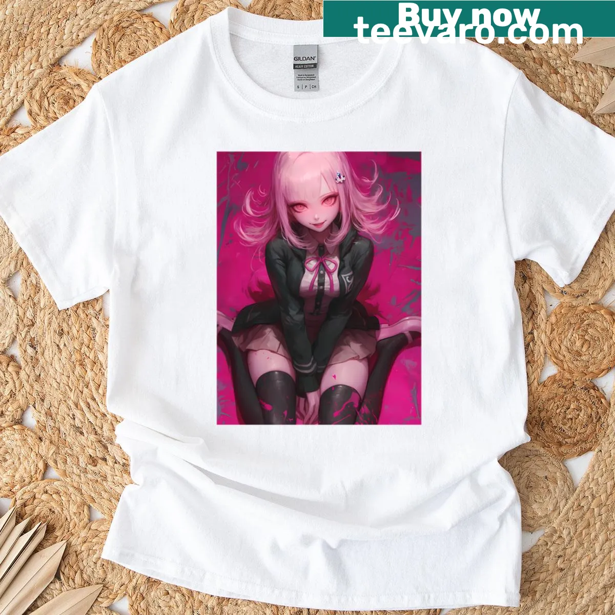 Cute Chiaki Nanami design from Danganronpa anime — on a men's t-shirt
