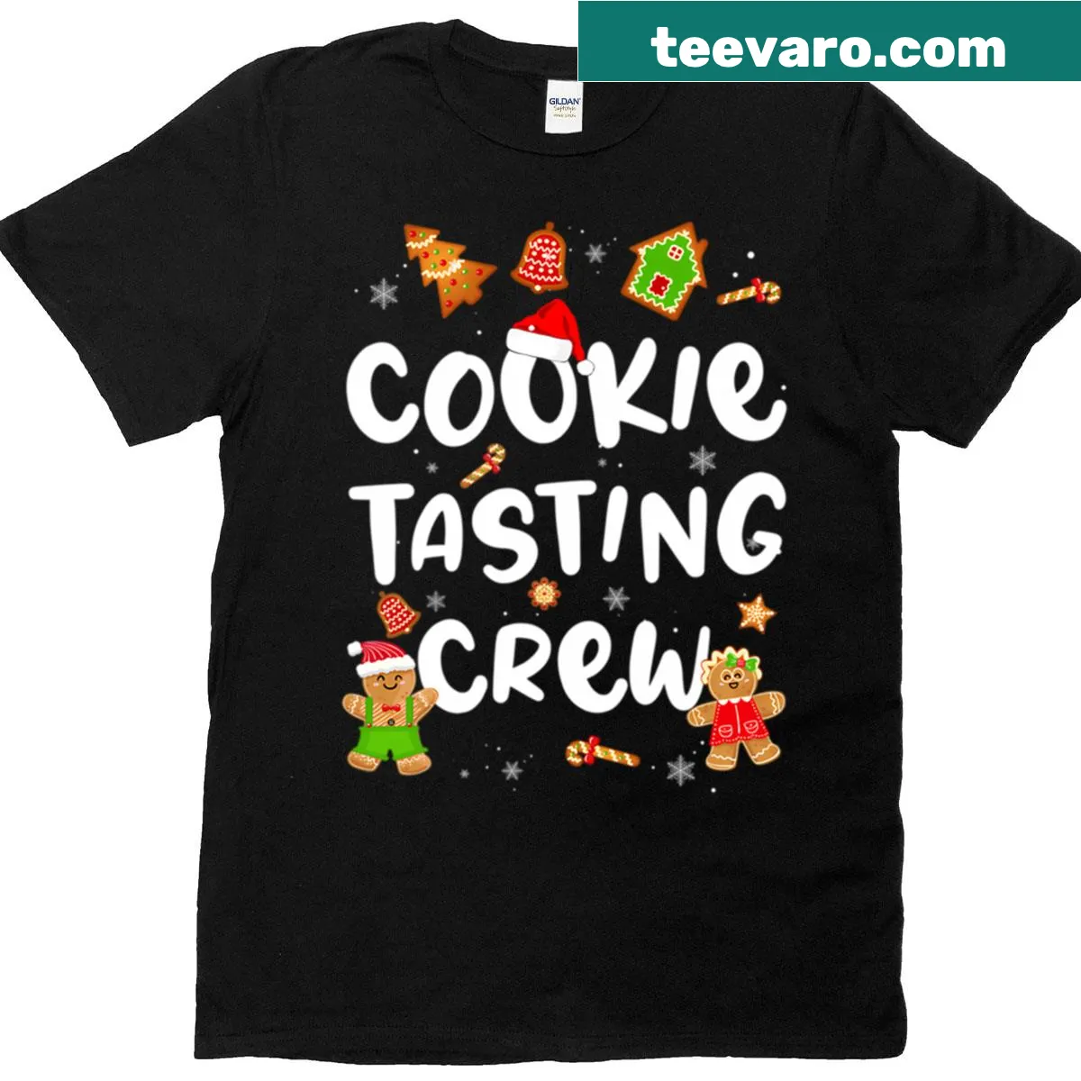 Funny t-shirt for Christmas cookie tasting crew — on a men's t-shirt