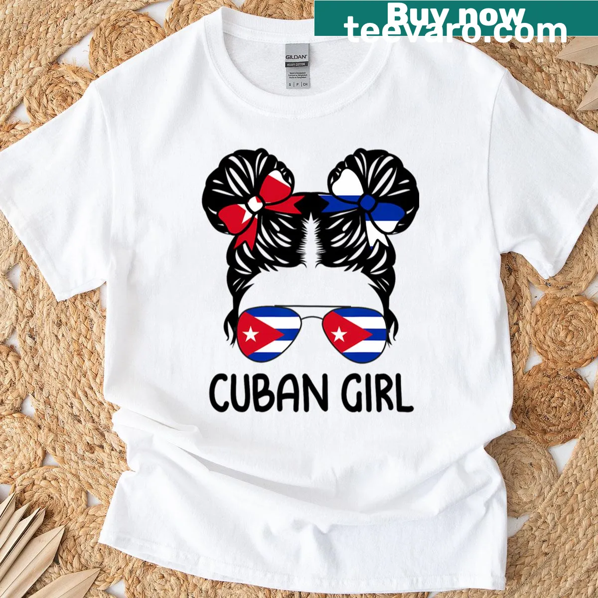 Patriotic kids T-shirt celebrating Cuban pride — on a men's t-shirt