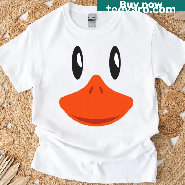 Cute cartoon duck face design on Halloween t-shirt