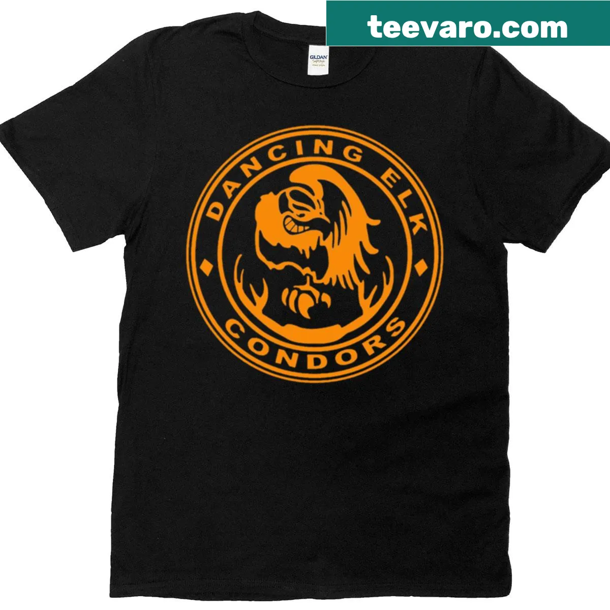 Dancing Elk T-shirt featuring 2007 Track and Field logo — on a men's t-shirt