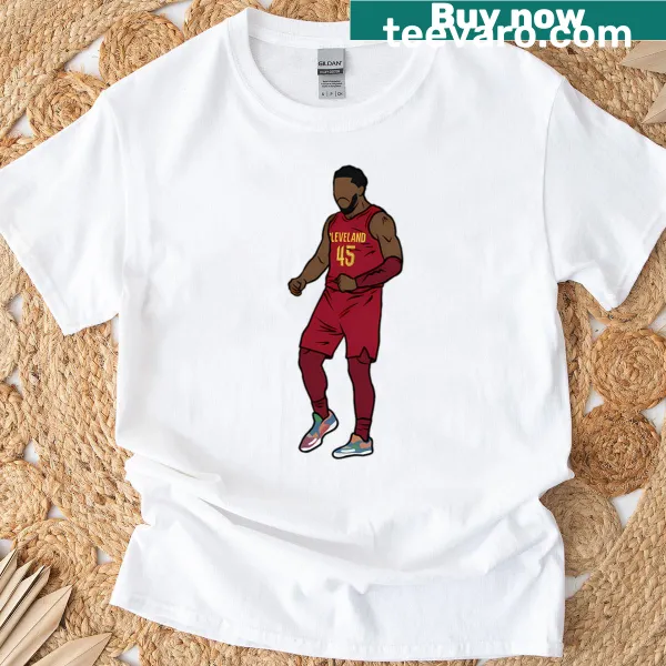 Graphic T-shirt featuring Donovan Mitchell in celebration mode