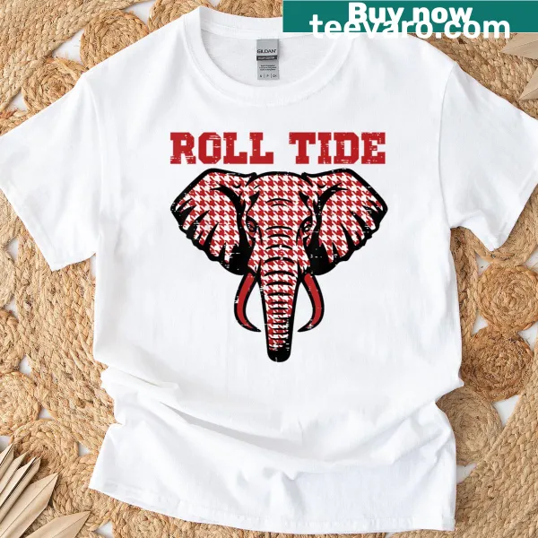 Typography design T-shirt featuring Elephant Roll Tide