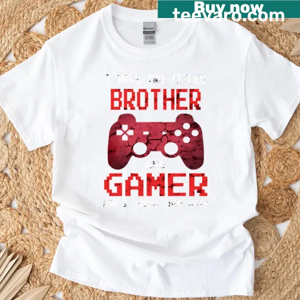 Vintage-style T-shirt with a funny gamer graphic
