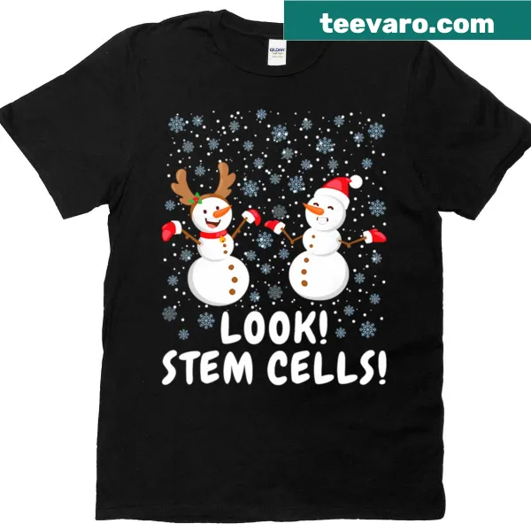 Funny snowman graphic with a stem cell science theme