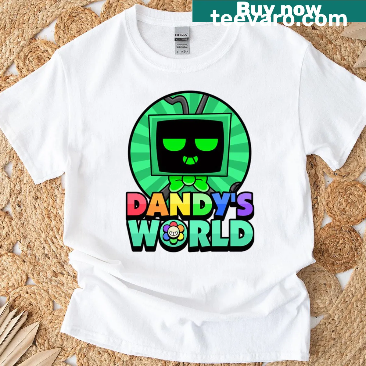 Retro 90s cartoon character graphic on vintage t-shirt — on a men's t-shirt
