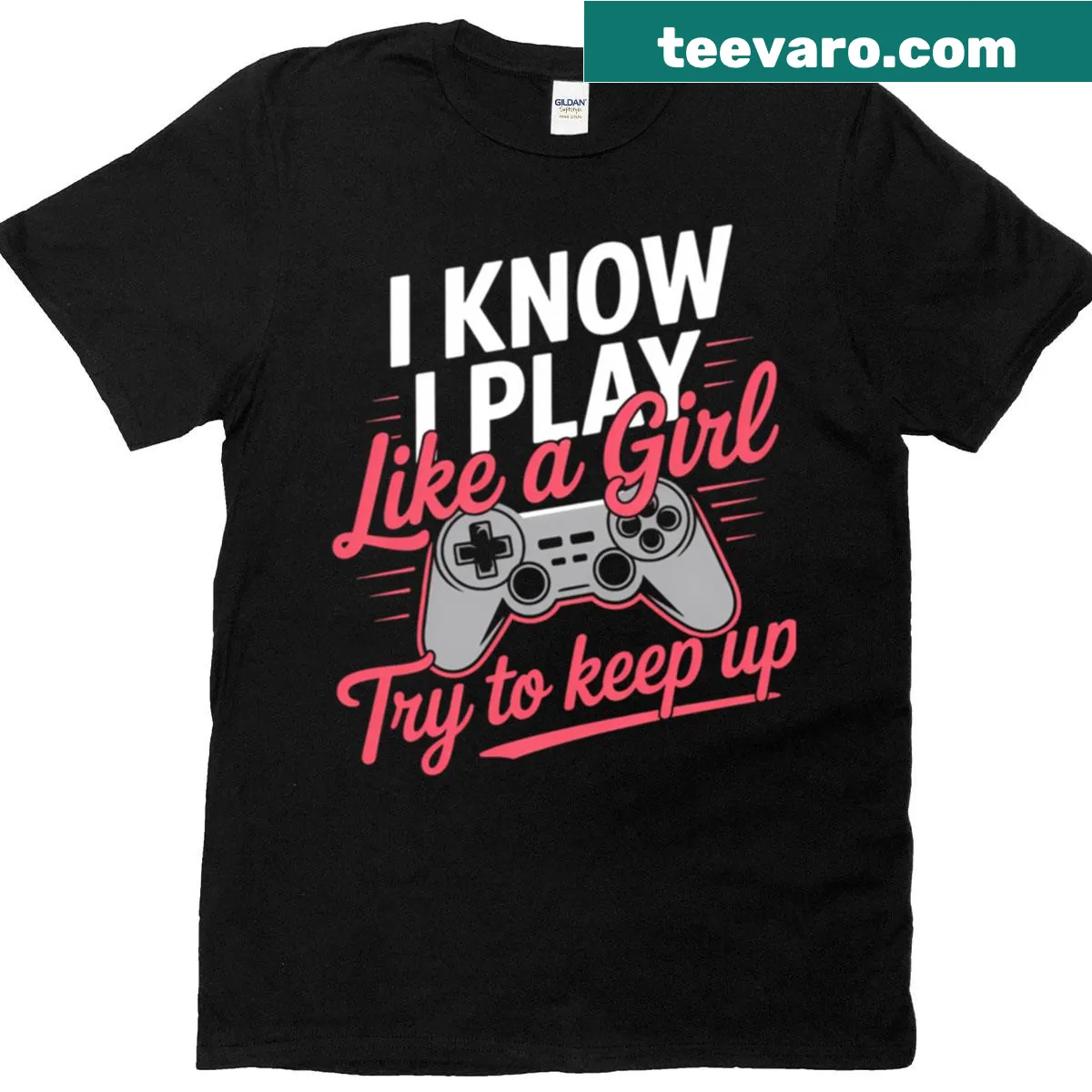 Cute T-shirt with humorous gaming-themed graphics — on a men's t-shirt