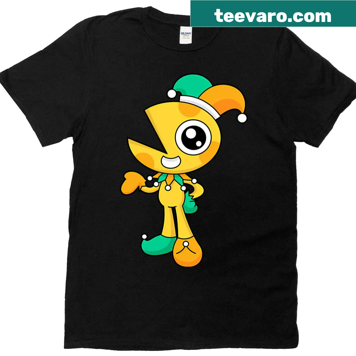 Vintage-style gaming T-shirt with cute cartoon graphics — on a men's t-shirt
