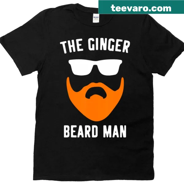 Funny t-shirt for men with ginger beard graphic