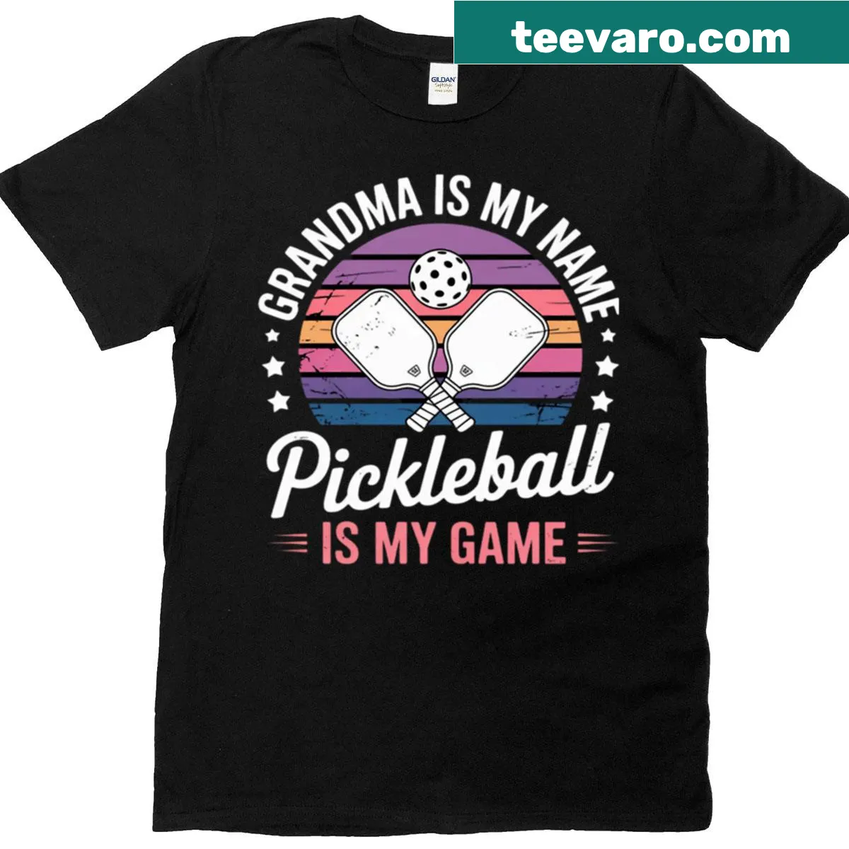 Proud typography design for pickleball grandma — on a men's t-shirt