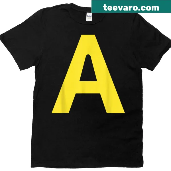Alphabet Letter A Halloween matching costume shirt