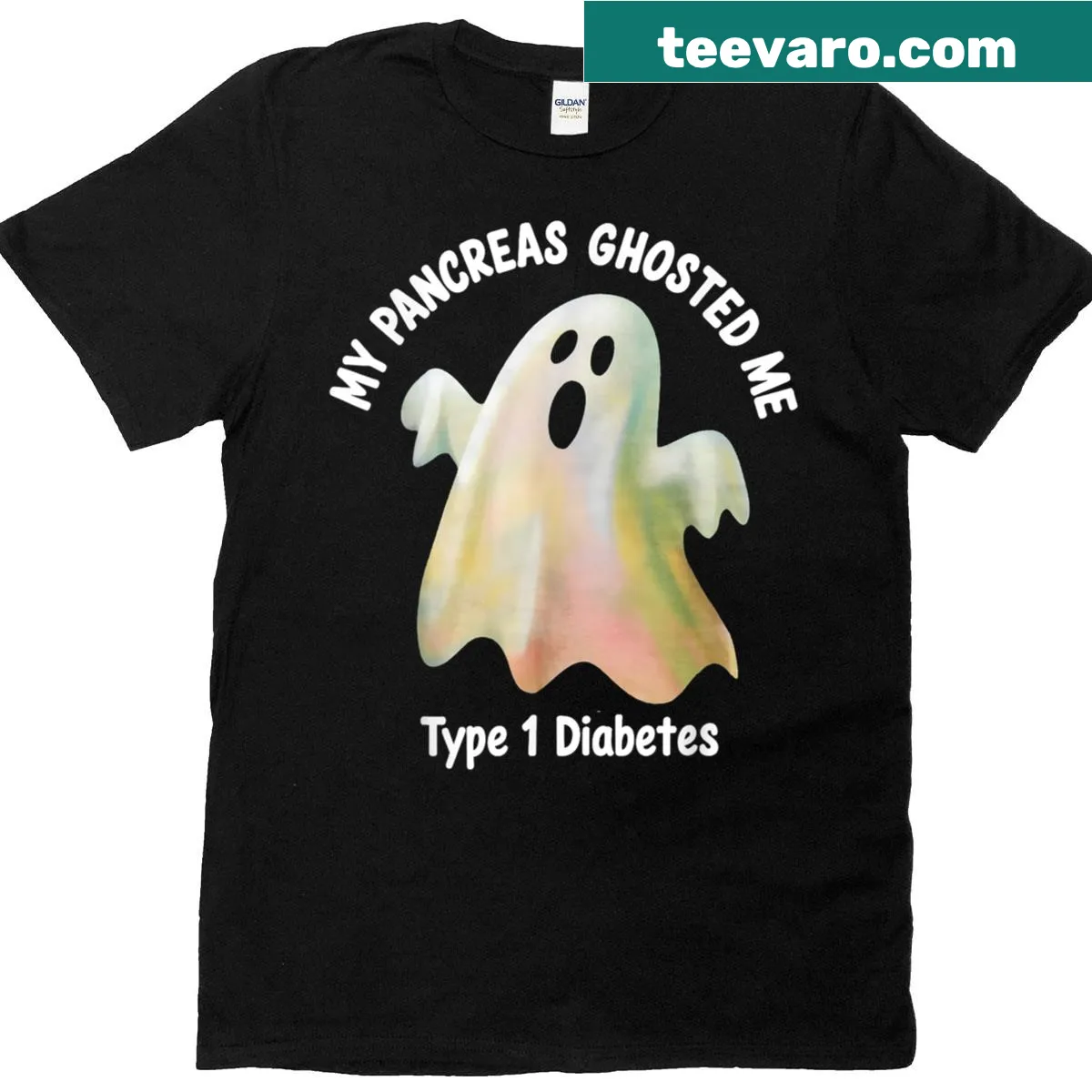 'My Pancreas Ghosted Me' Halloween T-shirt for kids — on a men's t-shirt