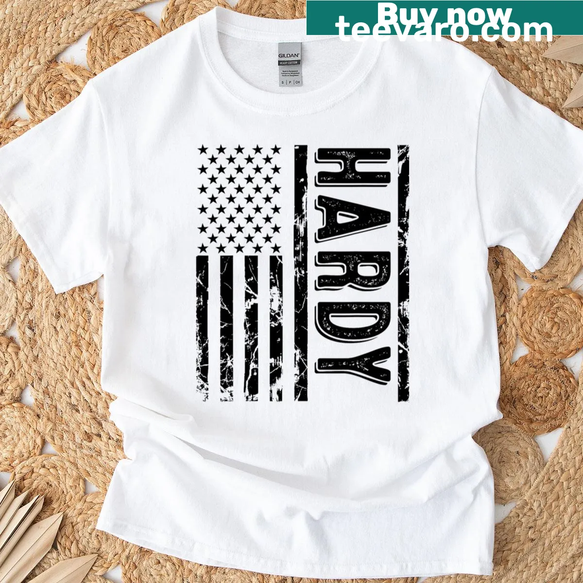 Funny Team Hardy family reunion t-shirt design — on a men's t-shirt