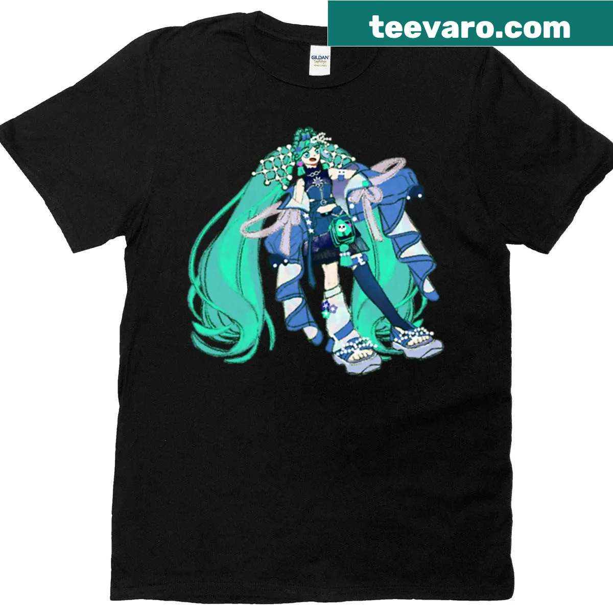 Hatsune Miku T-shirt with vibrant Magical Mirai 2025 design. — on a men's t-shirt