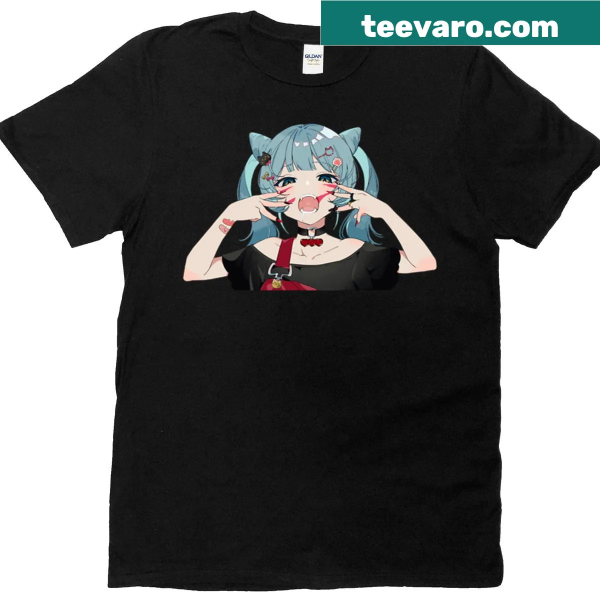 Hatsune Miku T-shirt with a charming illustration of the character — on a men's t-shirt
