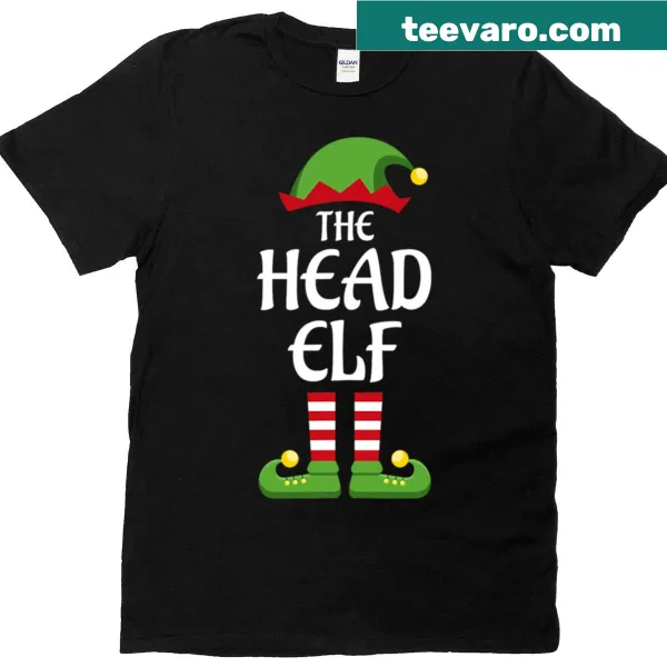 Matching Christmas T-shirt with 'Head Elf' text design