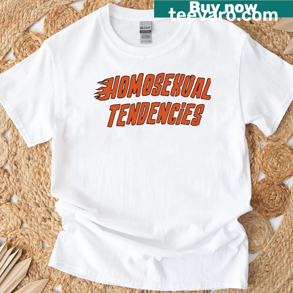 LGBT-themed t-shirt with humorous slogan — on a men's t-shirt