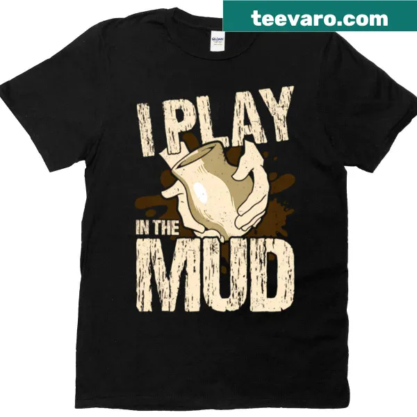 Ceramicist t-shirt with playful mud-themed text design