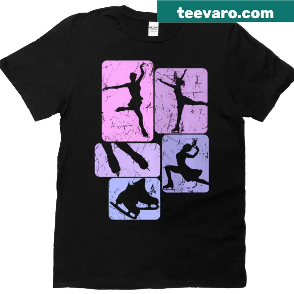 Shirt designed for figure skaters, featuring skating themes