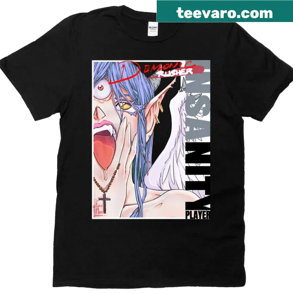 Demonic character graphic on a t-shirt for gamers