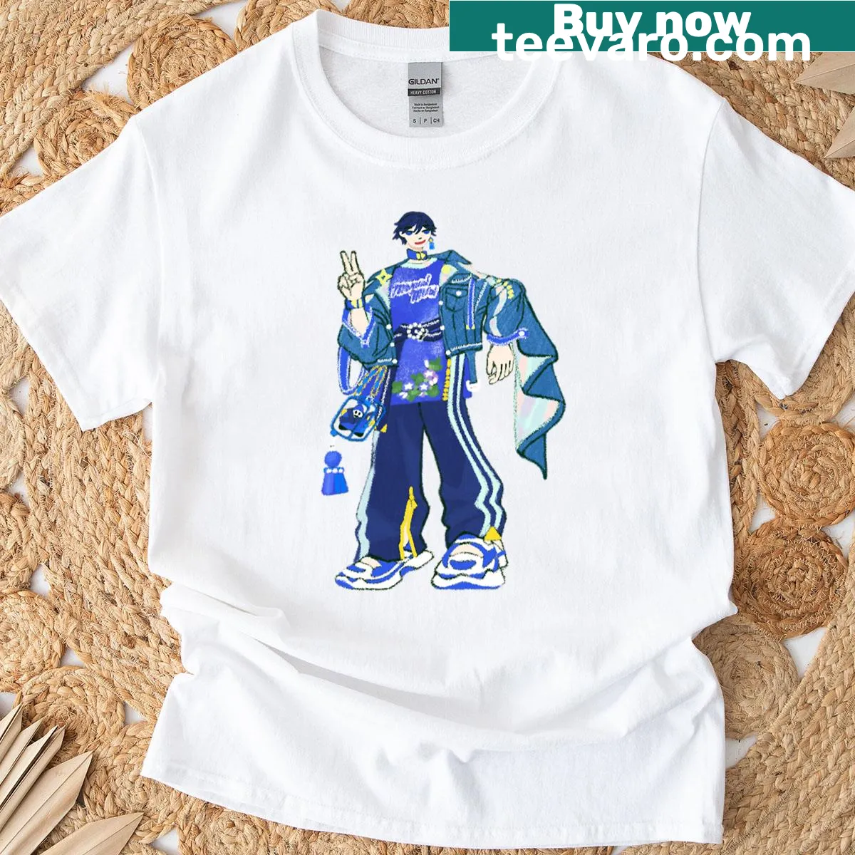 Kaito illustration from Magical Mirai 2025 on a T-shirt — on a men's t-shirt