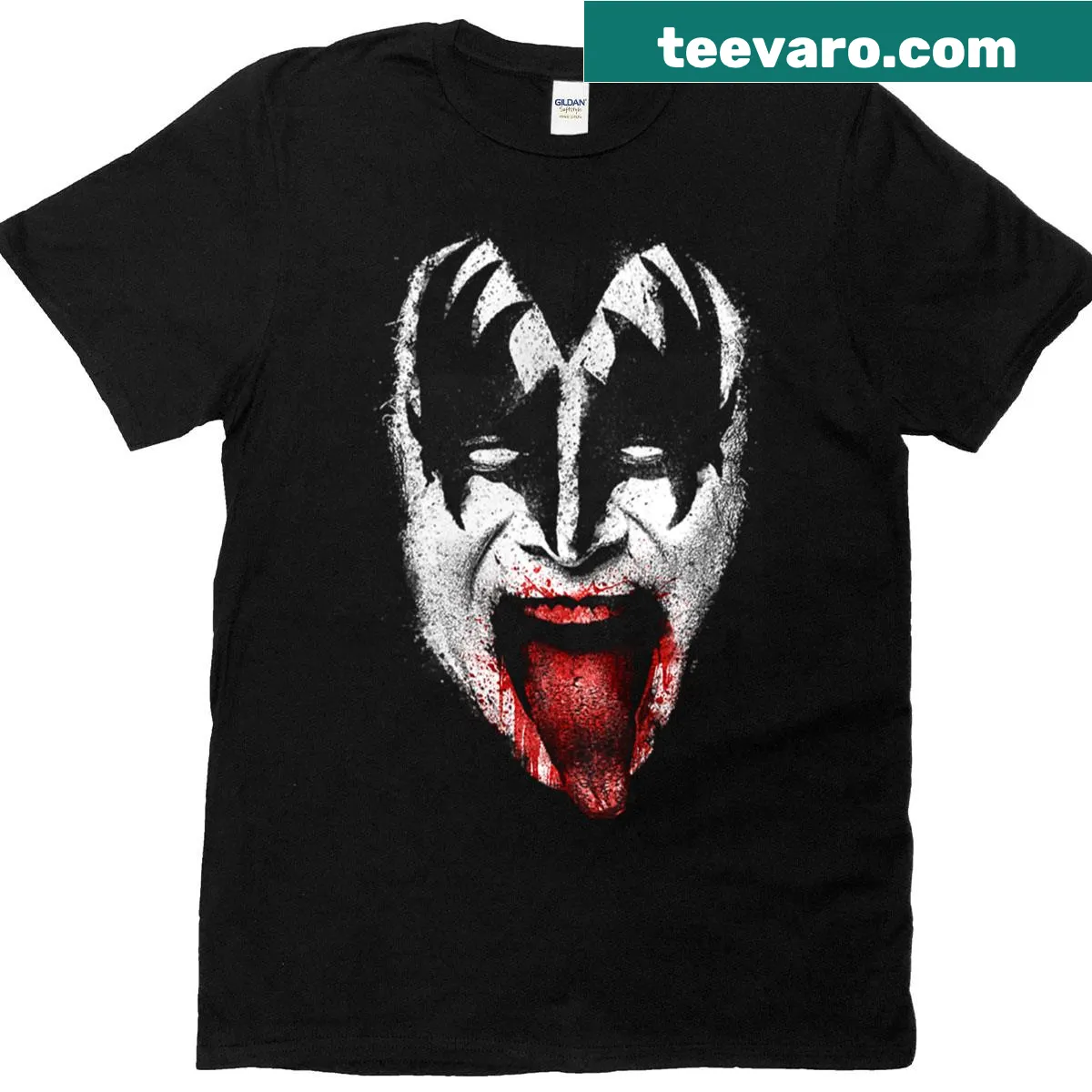 Edgy T-shirt featuring a graphic of a demon face — on a men's t-shirt