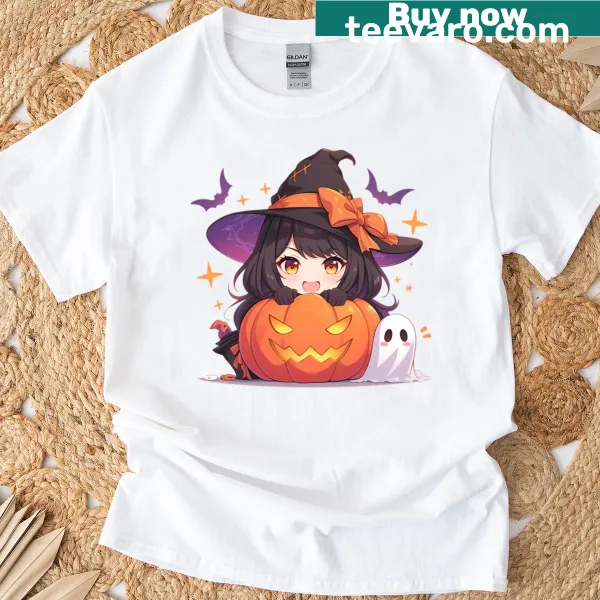 Chibi Kujou Sara with pumpkins Halloween t-shirt