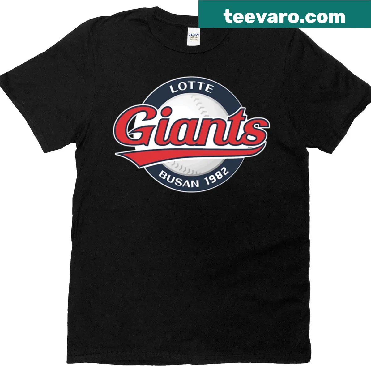 Lotte Giants full branding T-shirt for baseball fans — on a men's t-shirt
