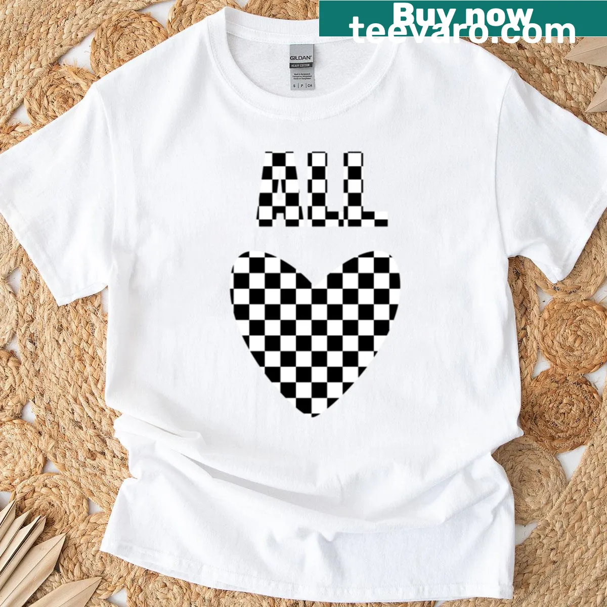 Inspirational t-shirt with 'Love Is The Way' text design — on a men's t-shirt