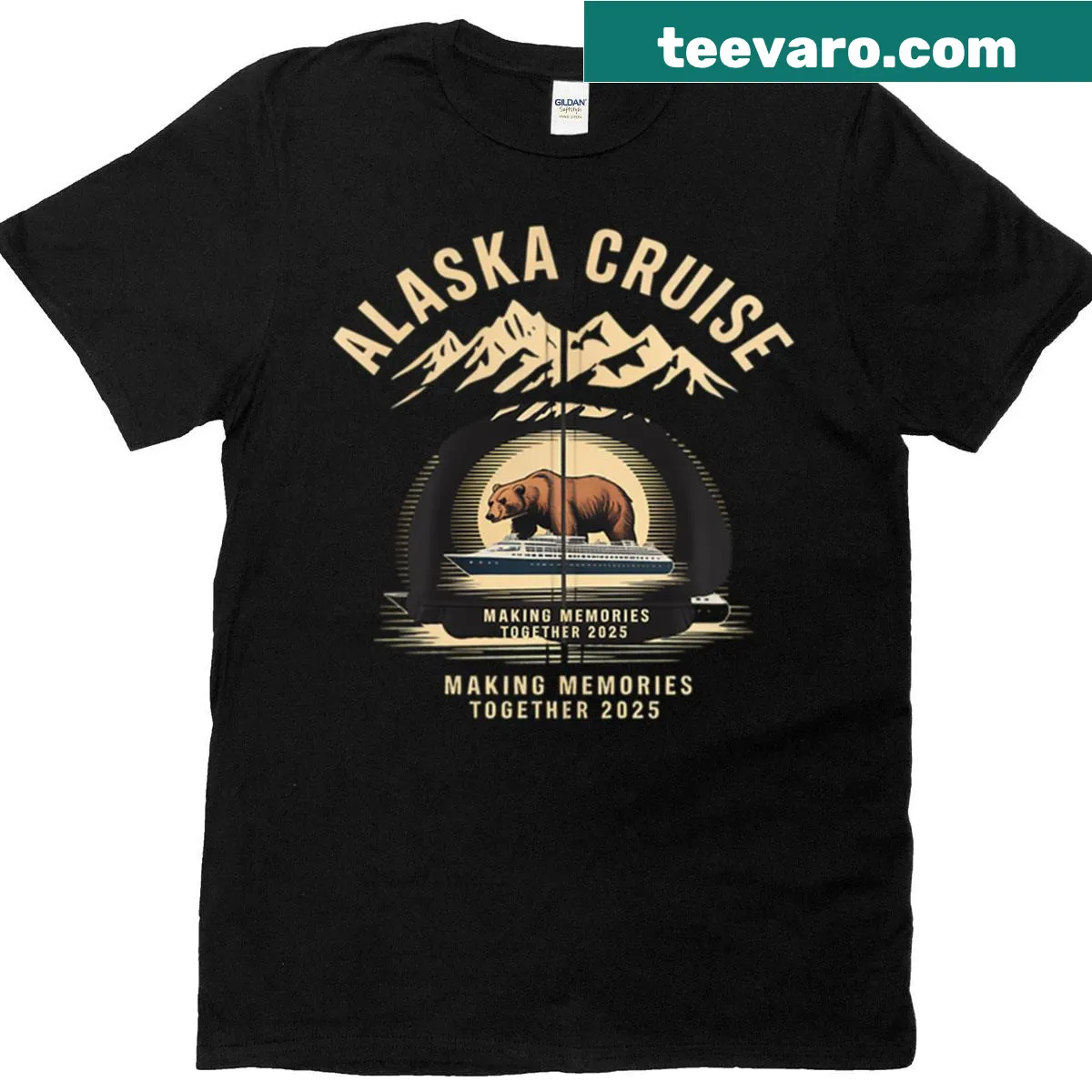 Matching family cruise T-shirt with a travel-themed design for 2025 — on a men's t-shirt