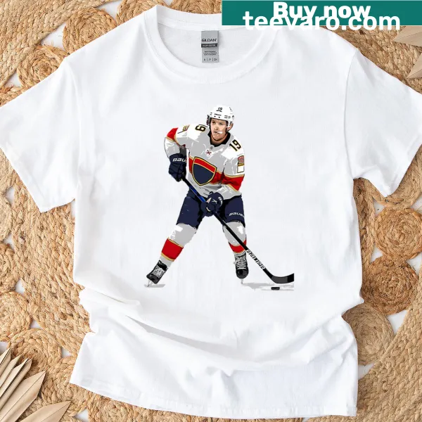 Typographic t-shirt featuring Matthew Tkachuk's name