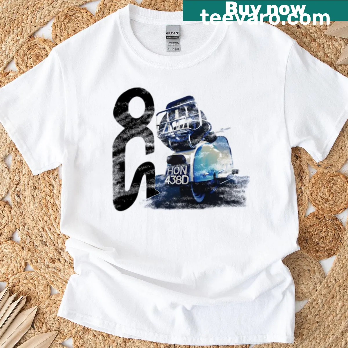 Illustrative T-shirt inspired by the band Ocean Colour Scene — on a men's t-shirt