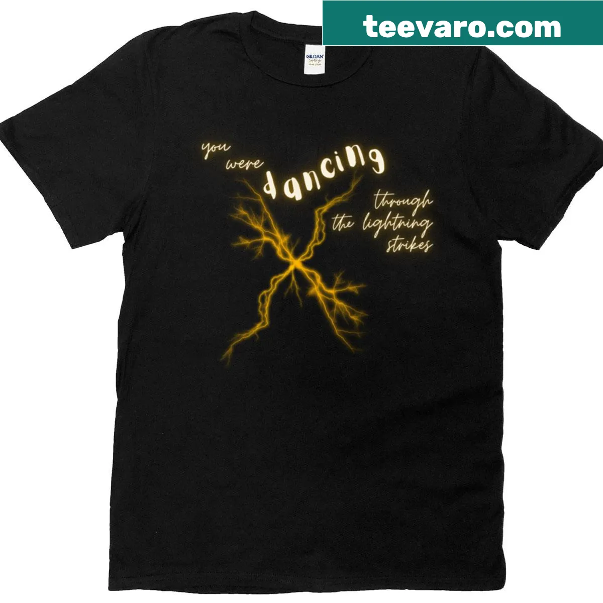 T-shirt with a celestial design depicting a night sky — on a men's t-shirt