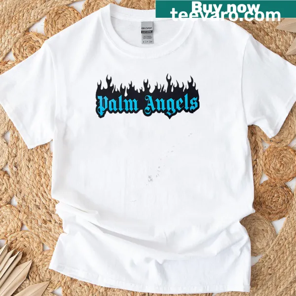 Minimalist T-shirt featuring Palm Angels typography design.