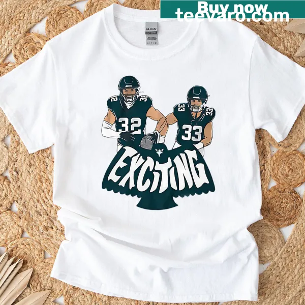 Philadelphia Eagles player illustration on t-shirt