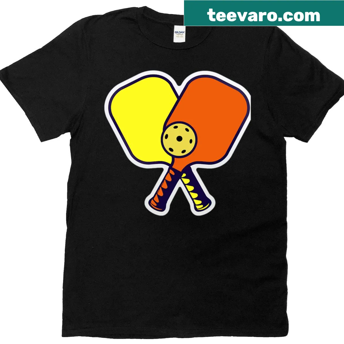 Sticker art print design featuring the number 39 on pickleball T-shirt — on a men's t-shirt