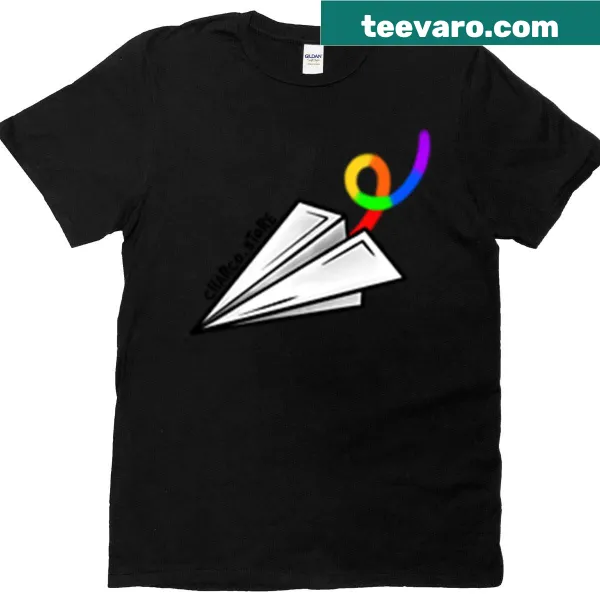 Colorful paper airplane design symbolizing pride