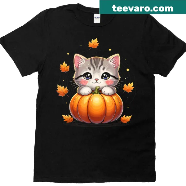Cartoon pumpkin design for kids Halloween T-shirt