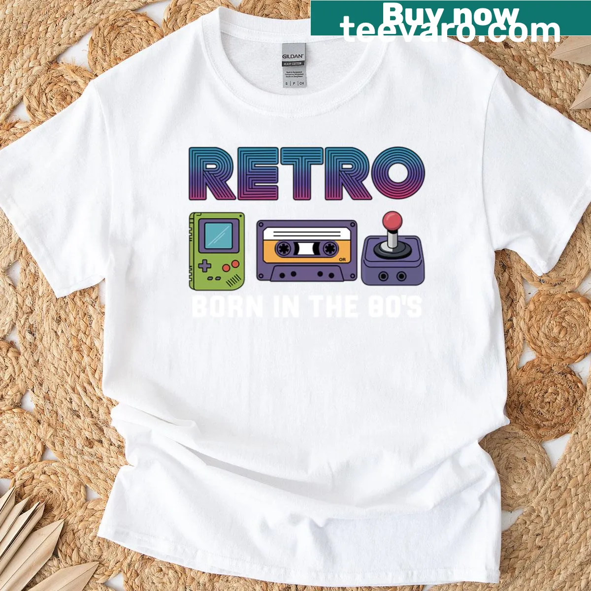 Retro gaming T-shirt featuring nostalgic graphics and iconic imagery. — on a men's t-shirt