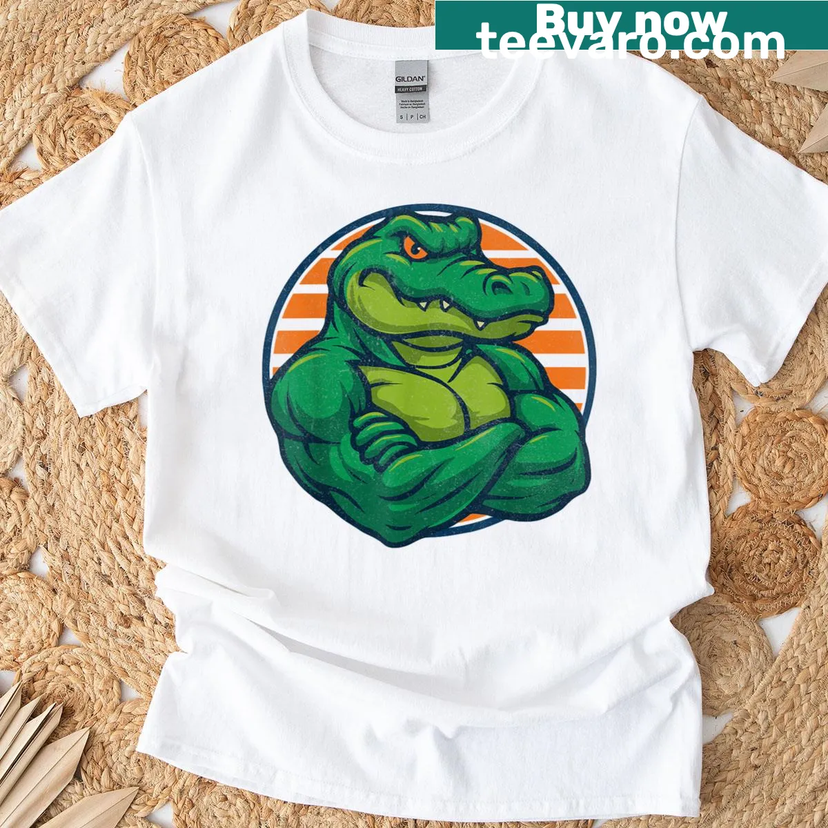 Retro Gators t-shirt with inspirational design — on a men's t-shirt