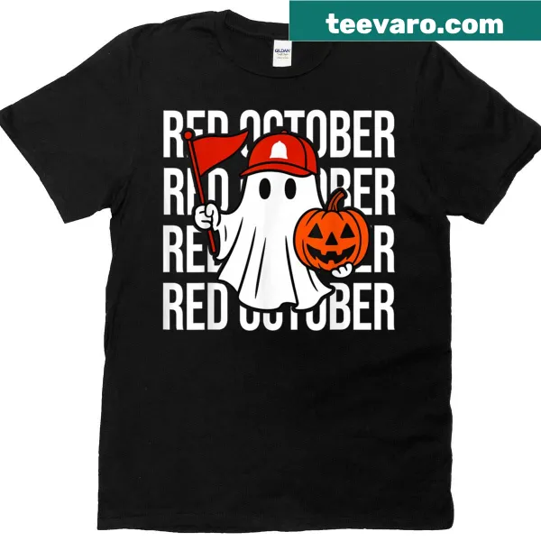 Personalized Retro Red October t-shirt with customizable name