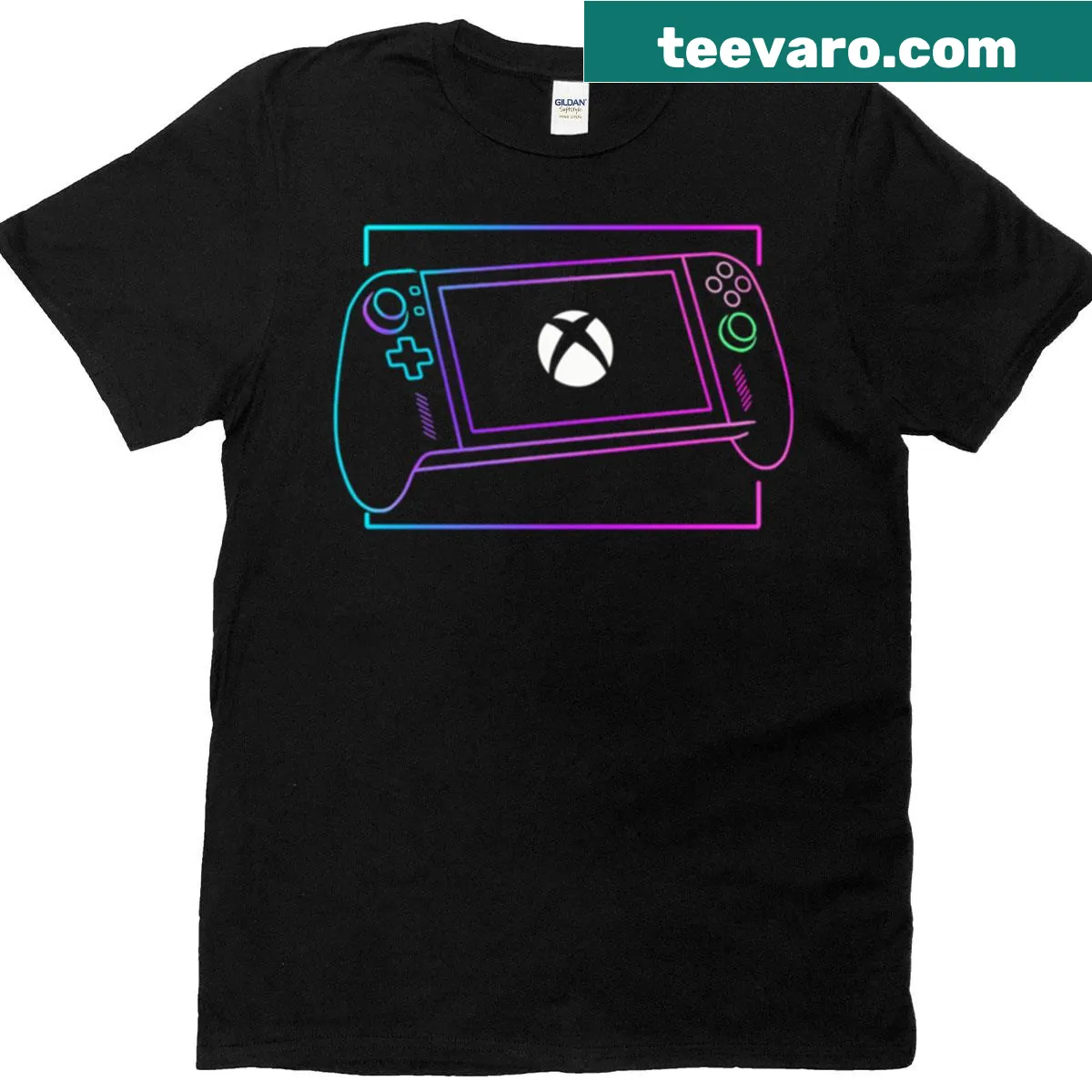 Minimalist Rog Ally X logo on a stylish t-shirt — on a men's t-shirt