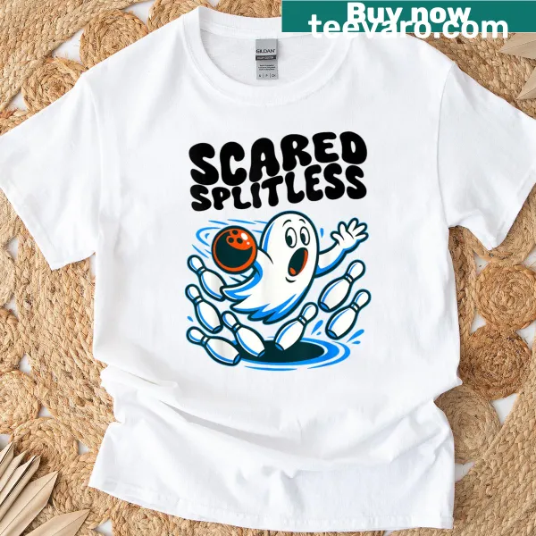 Halloween bowling t-shirt with a spooky graphic