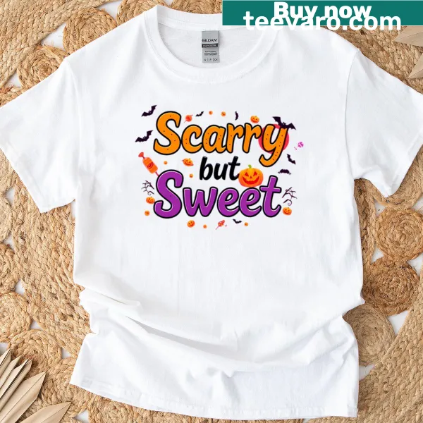 Whimsical Halloween design combining cute and scary elements