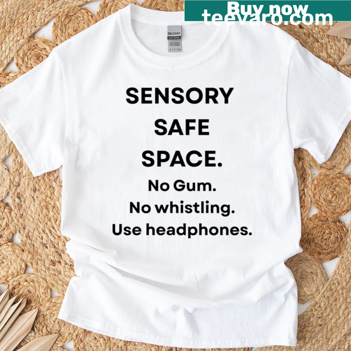 Sensory safe space t-shirt featuring a calming message — on a men's t-shirt