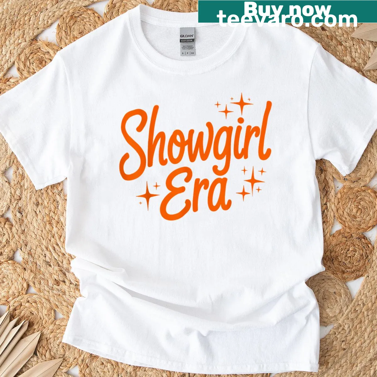Stylized graphic inspired by show girl era fashion on a T-shirt. — on a men's t-shirt
